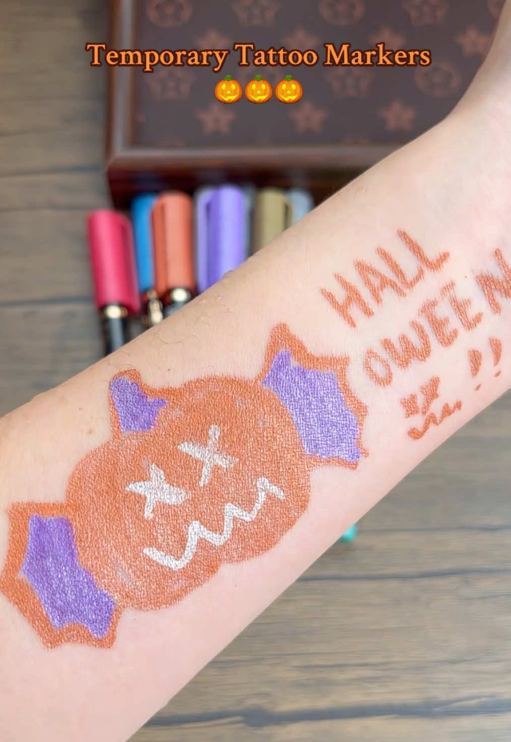 These temporary tatto markers dry really fast too!!#markers #temporarytattoo #tattoo #tattoos #tattooartist #tattootiktok #fyp #spotlight 