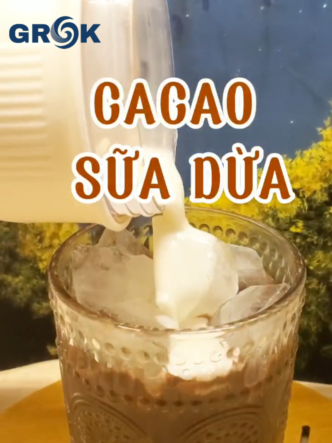 Cacao sữa dừa thơm ngon #grek #mayxaycamtay #xuhuong 