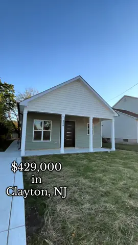 Clayton, NJ — if you’re looking for a new construction rancher on a quiet street, this one’s for you. Step inside and you’re greeted by an open-concept layout with 10-foot ceilings that make the whole space feel bright and airy. To your right, the kitchen features brand-new stainless steel appliances, plenty of cabinetry, and a clean, modern layout that flows directly into the dining and living areas — perfect for entertaining or everyday living. Down the hall, you’ll find the laundry room and two spacious secondary bedrooms. Both bedrooms are filled with natural light and offer generous closet space, making them perfect for kids, guests, or a home office. They share a full hall bathroom just steps away. At the back of the home, the primary suite is a true retreat, with tall ceilings, a dual vanity bathroom with a standing shower, and a walk-in closet with built-ins to keep everything organized. Out back, enjoy a peaceful backyard with a patio area — ideal for relaxing or hosting on warm evenings. This new construction rancher has everything you need: a modern layout, open space, and a fantastic location right here in Clayton. Listing Agent: Danielle DuPont | HOF Realty Marketing Agent: Joshua Jones | Romano Realty MESSAGE ME TO SCHEDULE A TOUR #southjerseyhomes #njrealestate #njfirsttimehomebuyer #housetours #fyp 
