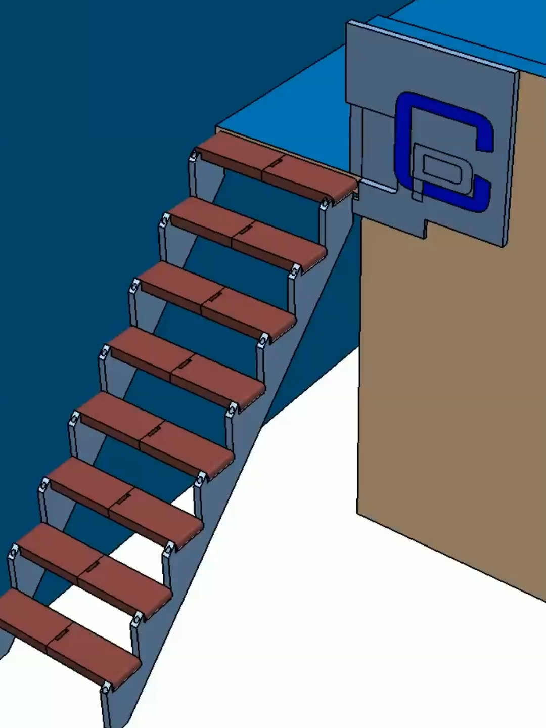 Ideia para  escada retratil  - Idea for retractable ladder  #shorts #ladder