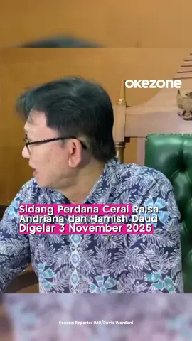 Pengadilan Agama Jakarta Selatan membenarkan bahwa penyanyi Raisa Andriana telah melayangkan gugatan cerai terhadap suaminya, Hamish Daud. Gugatan cerai itu diajukan oleh Raisa selaku pihak istri sejak 22 Oktober 2025 kemarin.  Humas Pengadilan Agama Jakarta Selatan, Abid, mengatakan sidang perceraian Raisa dan Hamish akan digelar pada 3 November 2025.  Saat ditanya alasan Raisa menggugat cerai Hamish, dia mengaku tak bisa menjelaskan lebih lanjut demi menghormati prosedur hukum yang berlaku maupun para pihak.  Seperti diketahui, Raisa Andriana dan Hamish Daud menikah pada 3 September 2017 di salah satu hotel bintang lima bilangan Jakarta. Dari pernikahannya itu, mereka dikaruniai satu orang anak. #raisaandriana #hamishdaud #perceraian  #okezoneceleb #okezone 