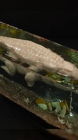 I made a glowing radioactive alligator! #alligator #glowing #radioactive #polymerclay #northoftheborder 