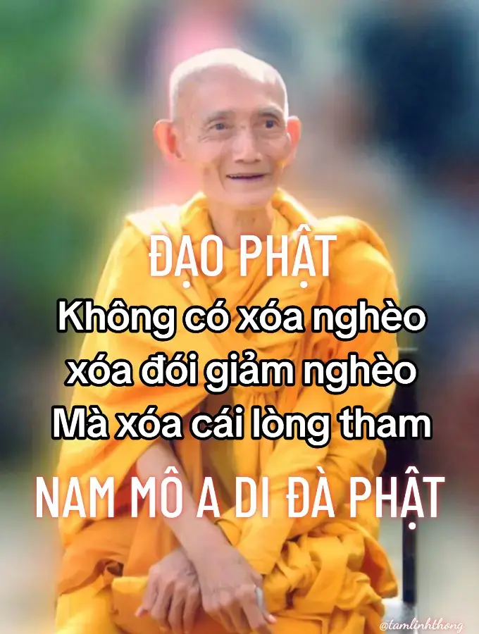 Đạo Phật... Không có xóa nghèo xóa đói giảm nghèo... Mà xóa cái lòng tham #nammoadidaphat #thichgiackhang #tamlinhthong #xuhuong 