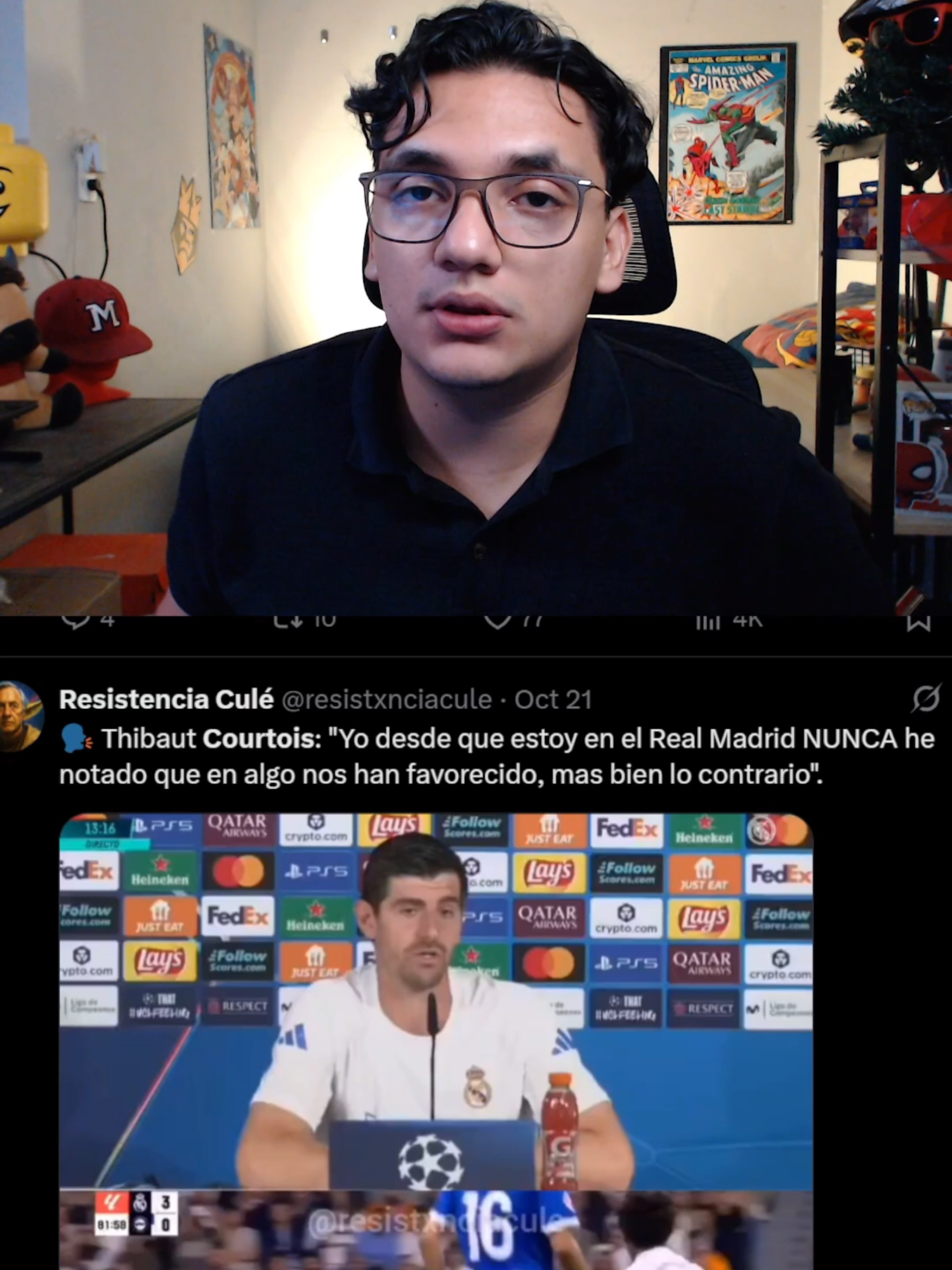 POR SUERTE EL MADRID NUNCA ES BENEFICIADO 😶 #barcelona #realmadrid #clasico #laliga #quiikefc