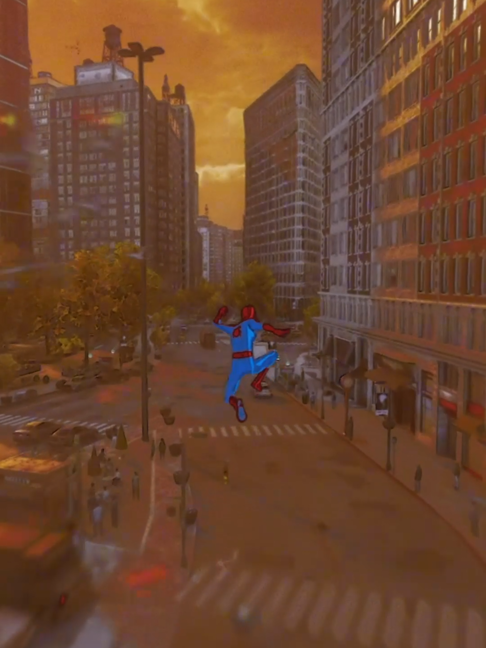 Your friendly neighborhood spider-man♥️💙🕸️ #webswingingtomusic #spiderman2 #spiderman #webswinging #web #yourfriendlyneighborhoodspiderman 