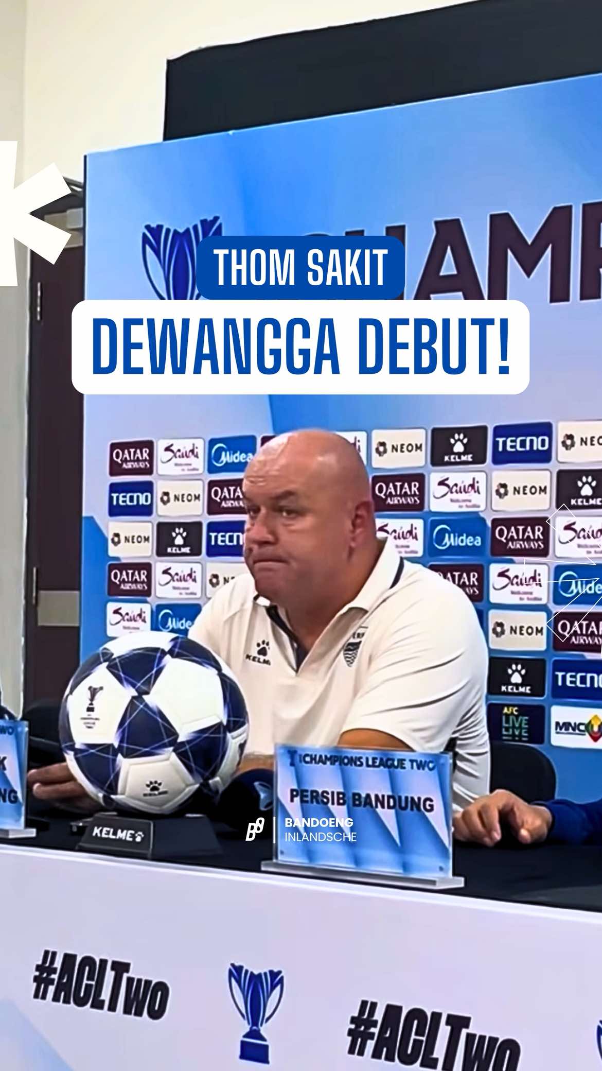 Alasan Thom Haye dan debutnya Dewangga pada pertandingan hari ini 📅 #BaruBiruSelalu #bandoengin #persib