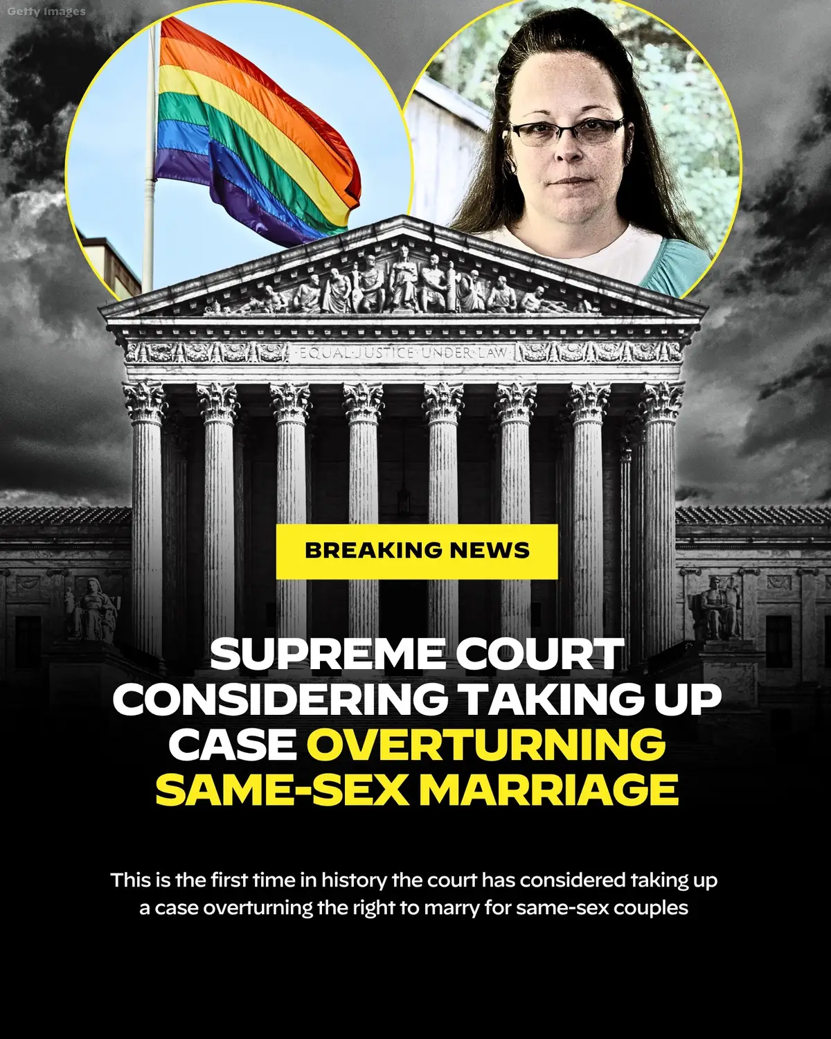 The Supreme Court will officially decide on November 7th whether to take up Kim Davis’s challenge to same-sex marriage. Davis, a former Kentucky county clerk, gained national attention in 2015 after she refused to issue marriage licenses to same-sex couples following the Court’s decision in Obergefell v. Hodges, which recognized a constitutional right to same-sex marriage.