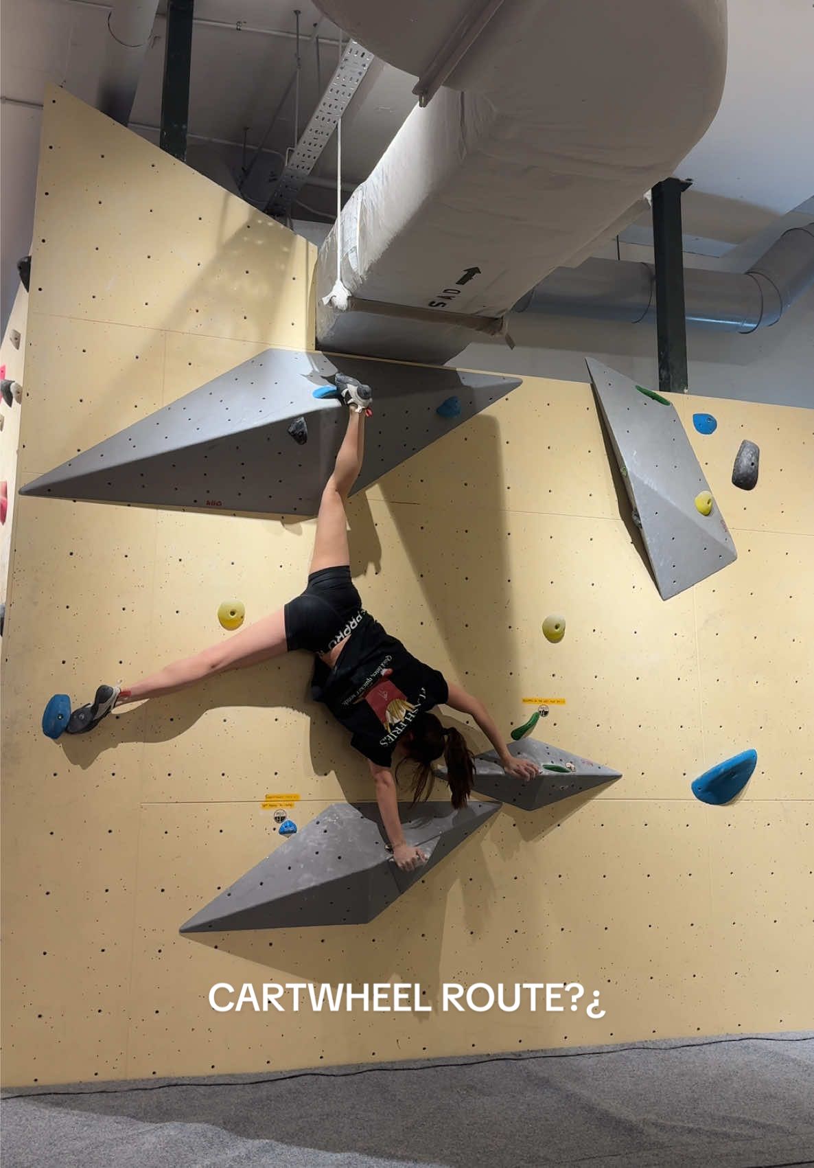 doing cartwheels on the floor was too mainstream  #climbingtok #bouldering #sg #sgfyp #gymnastics 