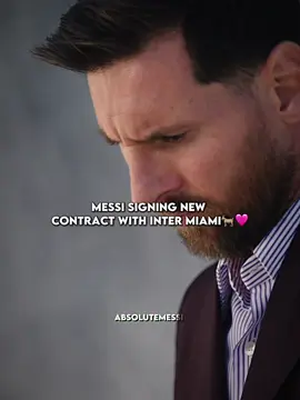 Messi signing new contract with Inter Miami🐐🩷 | #lionelmessi #intermiami #contract #edit #messiedit