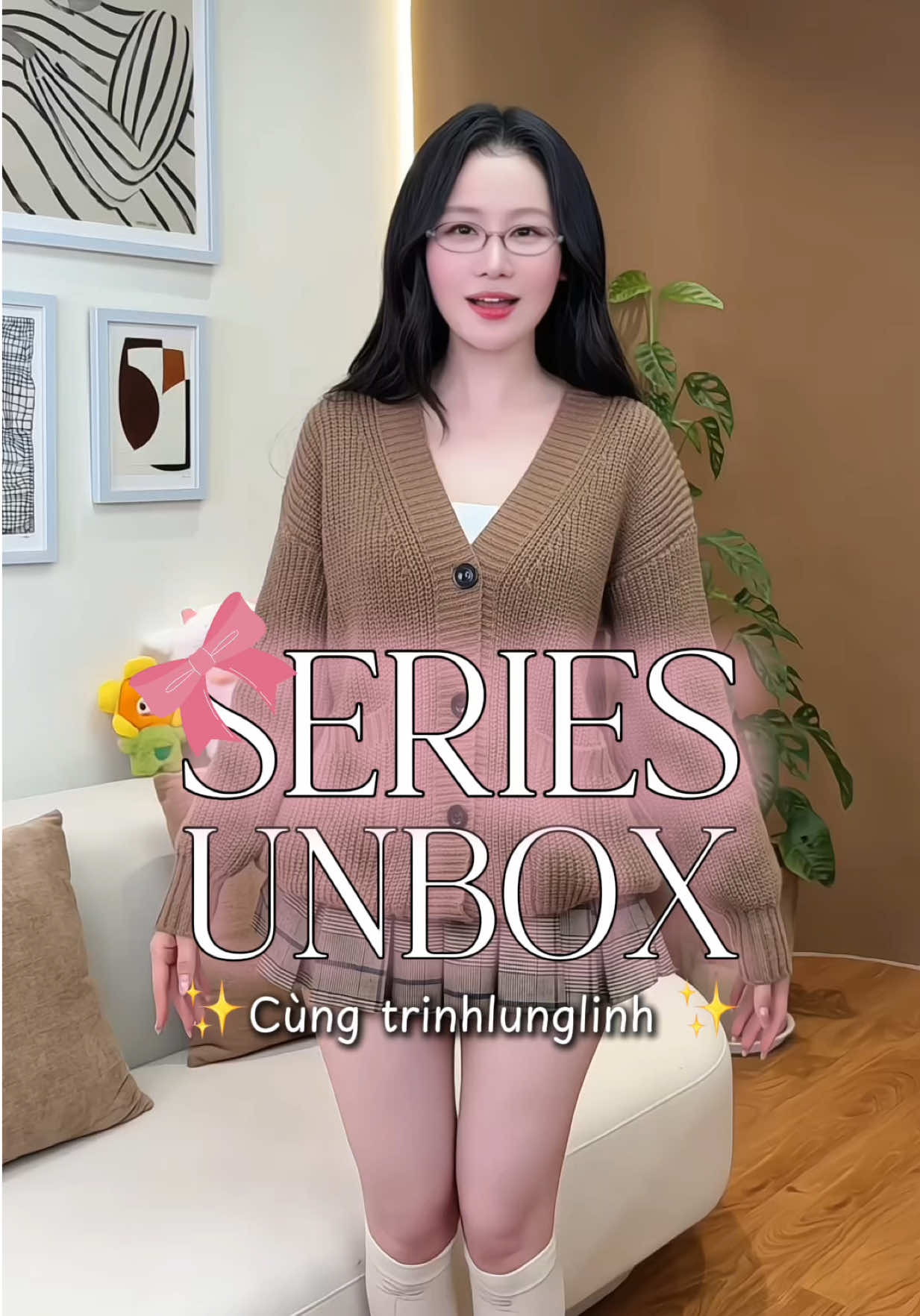 Series unbox cùng Trinhlunglinh: Áo cardigan len xinh iu dễ mặc lại ấm áp ạ #fashion #aokhoaccardigan #aonuxinh #aokhoacnu #seriesunboxtrinhlunglinh 