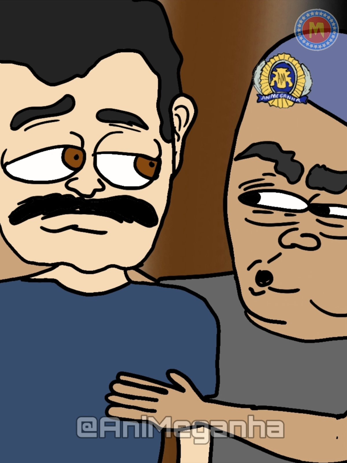 Sargento Castro abordou o filho do Capitão  #humor #animeganha #desenho 