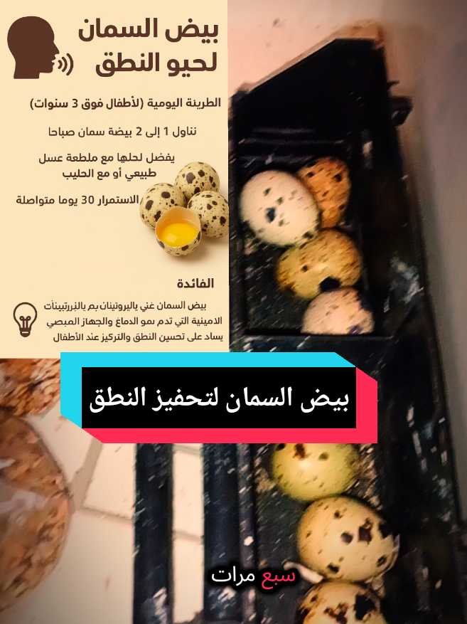 مشاكل النطق و التئتئة مع بيض السمان و ادعية  #فوائد_بيض_السمان #oeufsdecaille #élevage #تربية_السمان #quail 