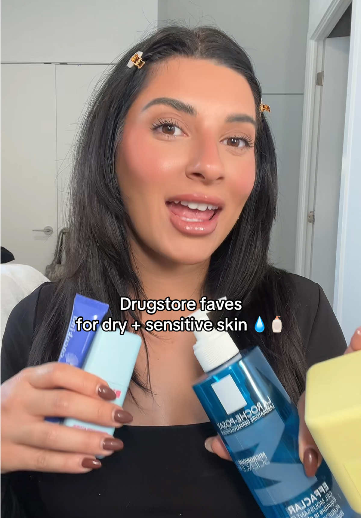 Drugstore skincare sensitive + dry skin 💧 @La Roche-Posay @byoma @cocokind #larocheposay #larocheposayskincare #byomaskincare #cocokind #sensitiveskincare 