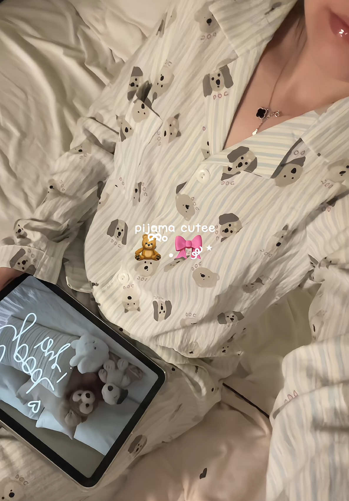 thật tuyệt vời khi bộ pijama vừa đặt về đúng hôm trở lạnh 🧸ྀི ₍ᐢ. .ᐢ₎ #pijama #donguxinh #dongunu #imbiene #dobomacnha 