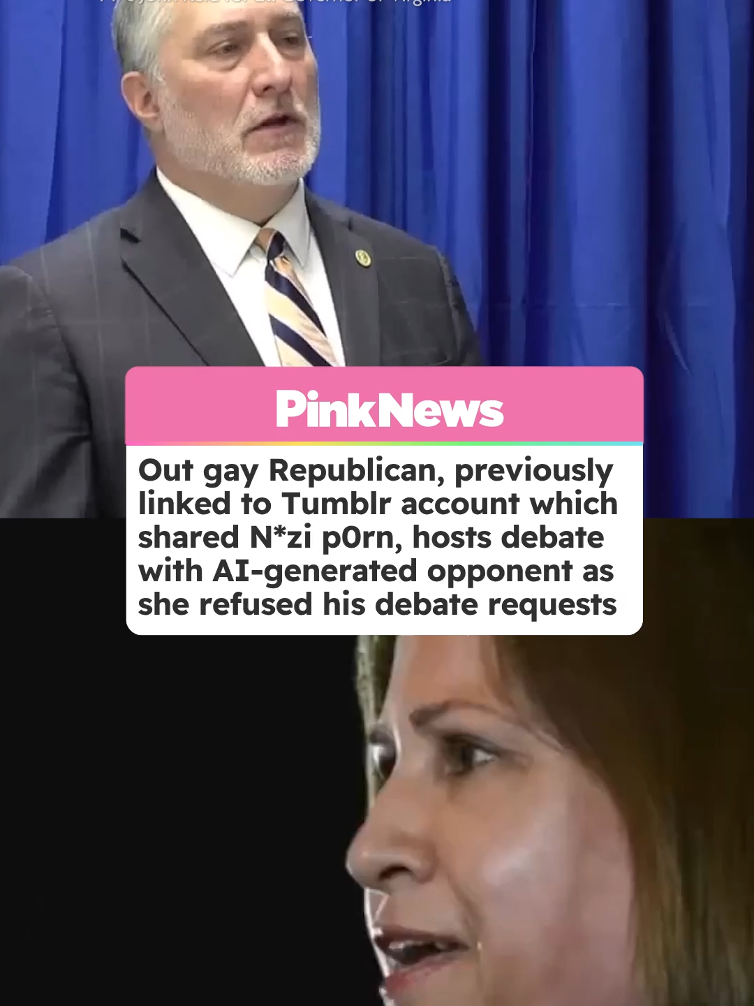 A gay Republican candidate in Virginia running for Lt. Governor, John Reid, has drawn ridicule after staging a “debate” with an AI version of his opponent. His Democratic opponent, state Sen. Ghazala F. Hashmi previously denied his requests for a debate. Hashmi’s AI responses were generated from previous public statements, and Reid appeared on camera alone, answering prompts from a bot while standing behind a plain podium. Reid claimed this was a “fair and balanced program,” done in one take with no rehearsal.Reid previously faced backlash after being linked to a Tumblr account that engaged with N*zi p0rn. Reid has denied being linked to this account, claiming it is a smear campaign. #JohnReid #Virginia #AI #Republicans #LGBTQIA