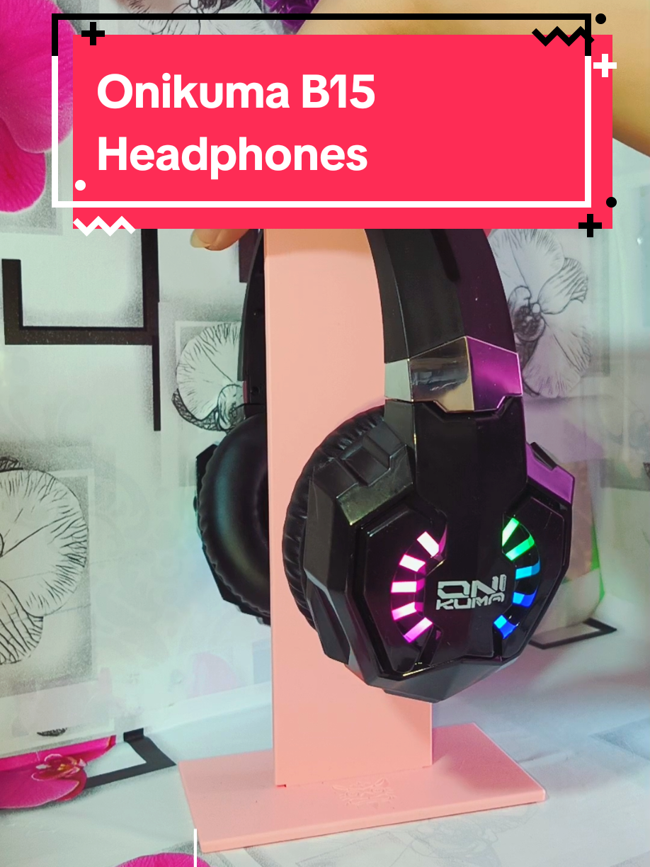 Onikuma B15 Headphones,  Horn size: 50mm Headphone jack: type C battery cap: 1000mAh Range: approximately 20h w/lights on and 60h w/lights off #Onikuma #OnikumaB15 #onikumaheadset #gamingheadset #creatorsearchinsight 
