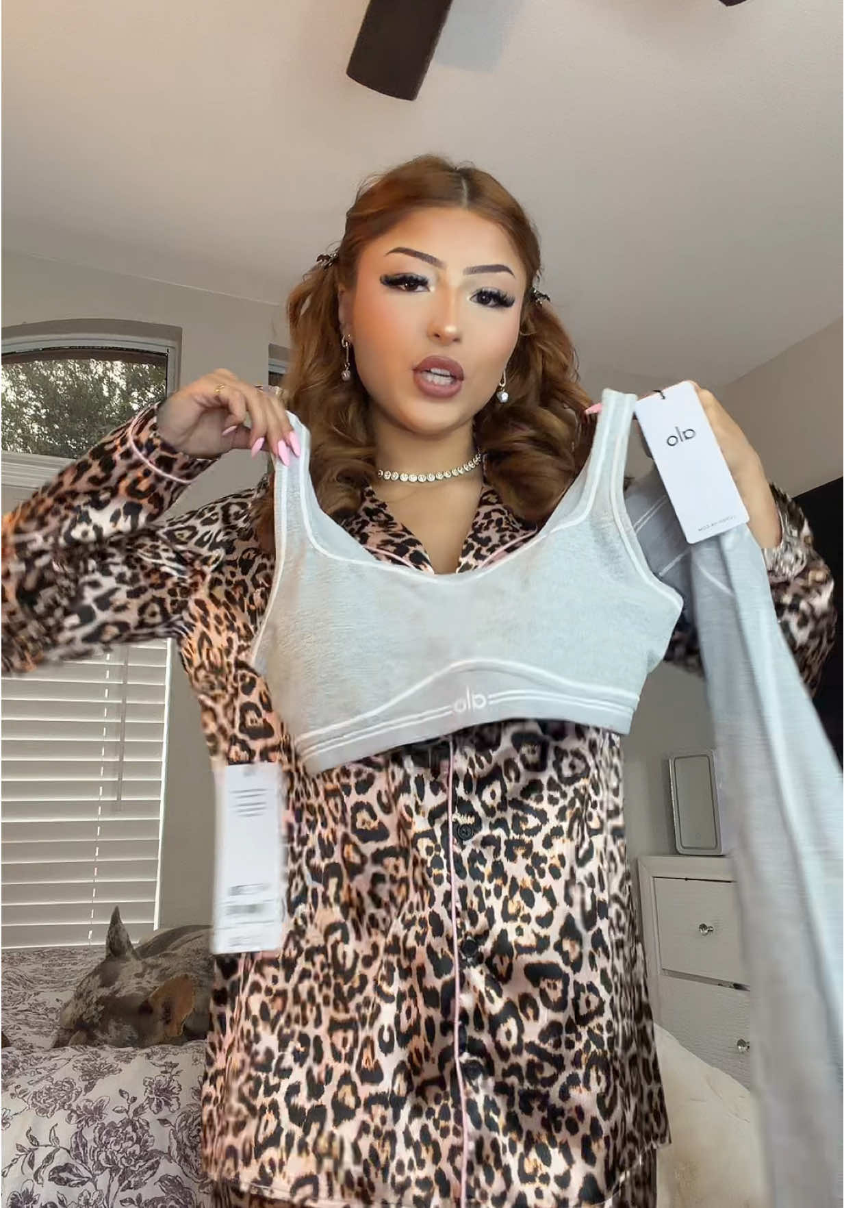 GDWM to go to Houston  Pjs from @Fashion Nova  Set from Alo & cropped jacket too  define jacket from && slides  @lululemon  #fypシ #gdwm #aloset #lululemon #zyxcba 