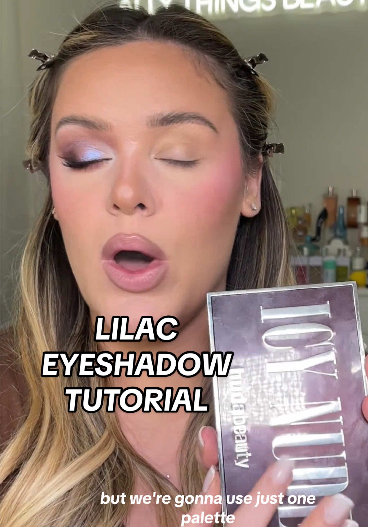 Replying to @ann marie glam lilac eyeshadow look #eyeshadowtutorial #makeuptutorial #learnmakeup #glameyemakeup #cooltonedmakeup @Huda Beauty @Morphe Cosmetics @Sweed Beauty @ArdellBeauty @Lancôme @Maybelline NY  