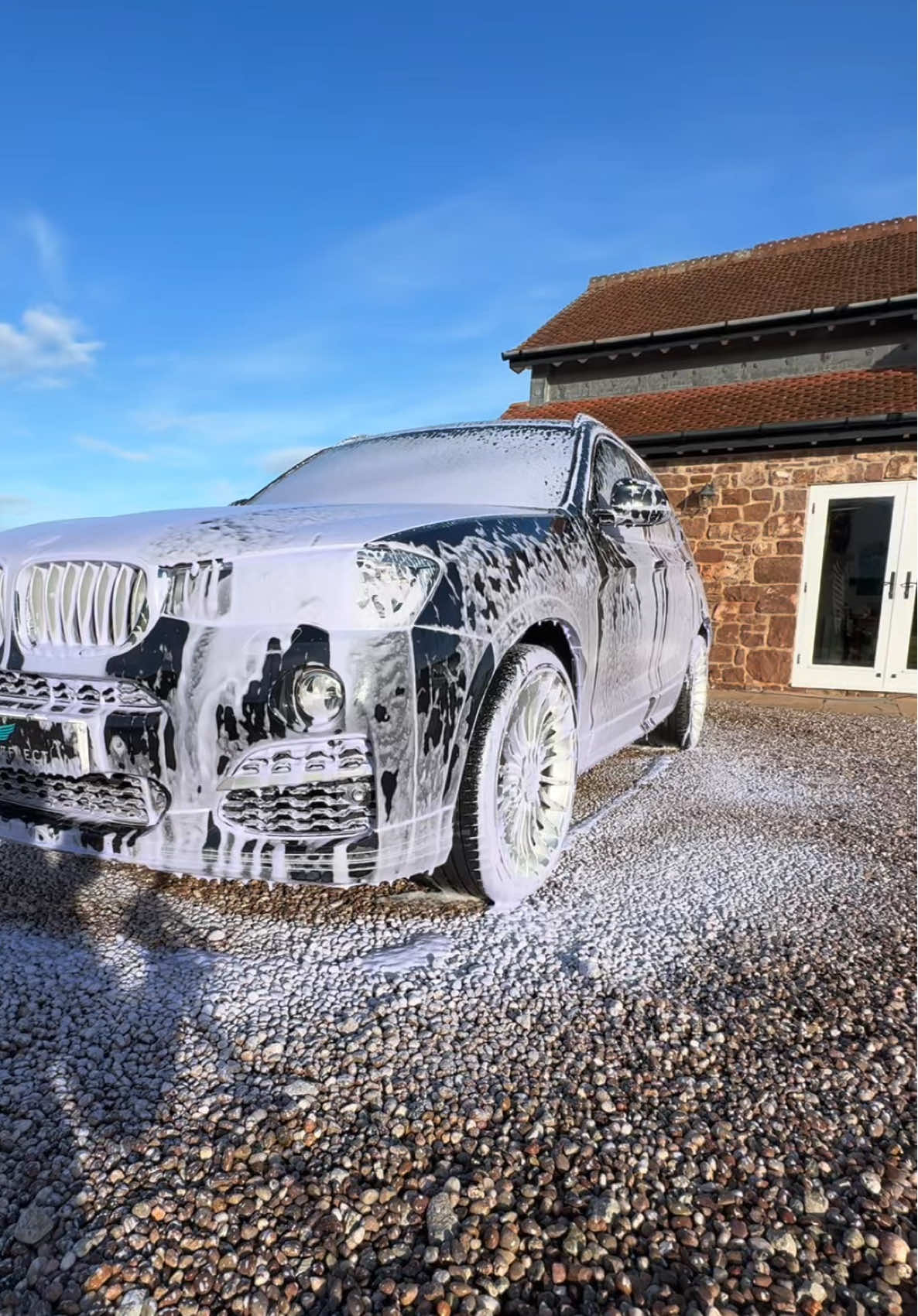 This BMW foam rinse hits just right 😮‍💨🫧 #satisfying #detailing #carcleaning #BMW #fyp 