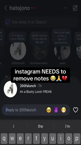 this feature NEEDS to be removed 😭💔💔 #instagram #notes #fyp #fypシ #mutuals 