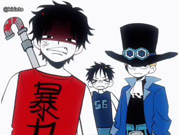 Protective ahhh #onepiece #Luffy #Sabo #portgasdace 