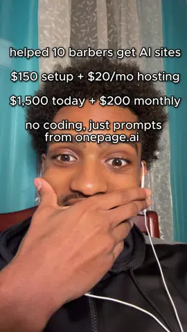 I like barbers and onepage.ai 🤭 #barber #ai #apps #coding #barbershop 