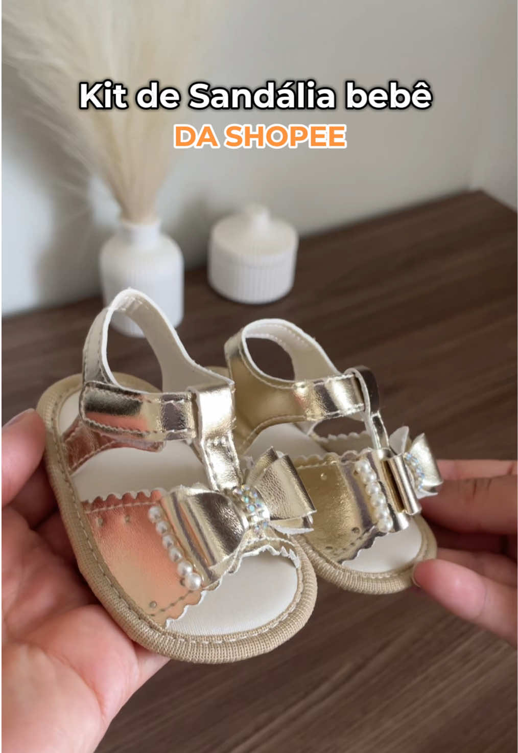 Kit de sandália super delicadas e confortáveis para minha bebê!  #kit #sandalia #bebe #compra #shopee