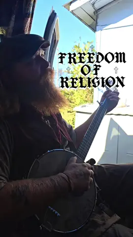 A bit from my song “freedom of religion”. I have finally finished writing all of this song and it will be released in full as soon as I can.  I hope y’all like the artwork with this one. I’m hoping to do a lot more of that in my videos. You’ll let me know what you think and I’m gonna be working on trying to get some of these designs on shirts, hats, and bandannas as soon as I can as well Unfortunately stuff like that doesn’t just come through magic. Got more stuff coming through soon though. thanks for all the support! #co#countryo#countrymusica#banjoh#christian