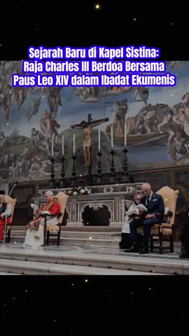 “Ketika Roma dan London Berdoa Bersama: Momen Bersejarah Raja Charles III dan Paus Leo XIV di Kapel Sistina” Setelah 1.170 Tahun, Tahta Inggris dan Tahta Petrus Bersatu dalam Doa Tangan yang Bersatu di Kapel Sistina: Simbol Baru Persatuan Gereja Katolik dan Gereja Inggris Raja Charles III turut ambil bagian dalam Ibadat Harian (Divine Office) yang dipimpin oleh Paus Leo XIV di Kapel Sistina — sebuah peristiwa bersejarah karena untuk pertama kalinya seorang raja Inggris ikut serta dalam perayaan liturgi bersama Uskup Roma sejak tahun 855, ketika Æthelwulf, Raja Wessex, berada di Roma untuk peresmian Paus Leo IV. Raja dan Ratu, yang didampingi oleh Paus Leo, menghadiri ibadat khusus di Kapel Sistina sebagai tanda persatuan antara Gereja Katolik dan Gereja Inggris, dalam suatu perayaan ekumenis yang penuh makna. 📸 Media Vatikan #katolikindonesia #PopeLeoXIV #KingCharlesIII #CatholicChurch 
