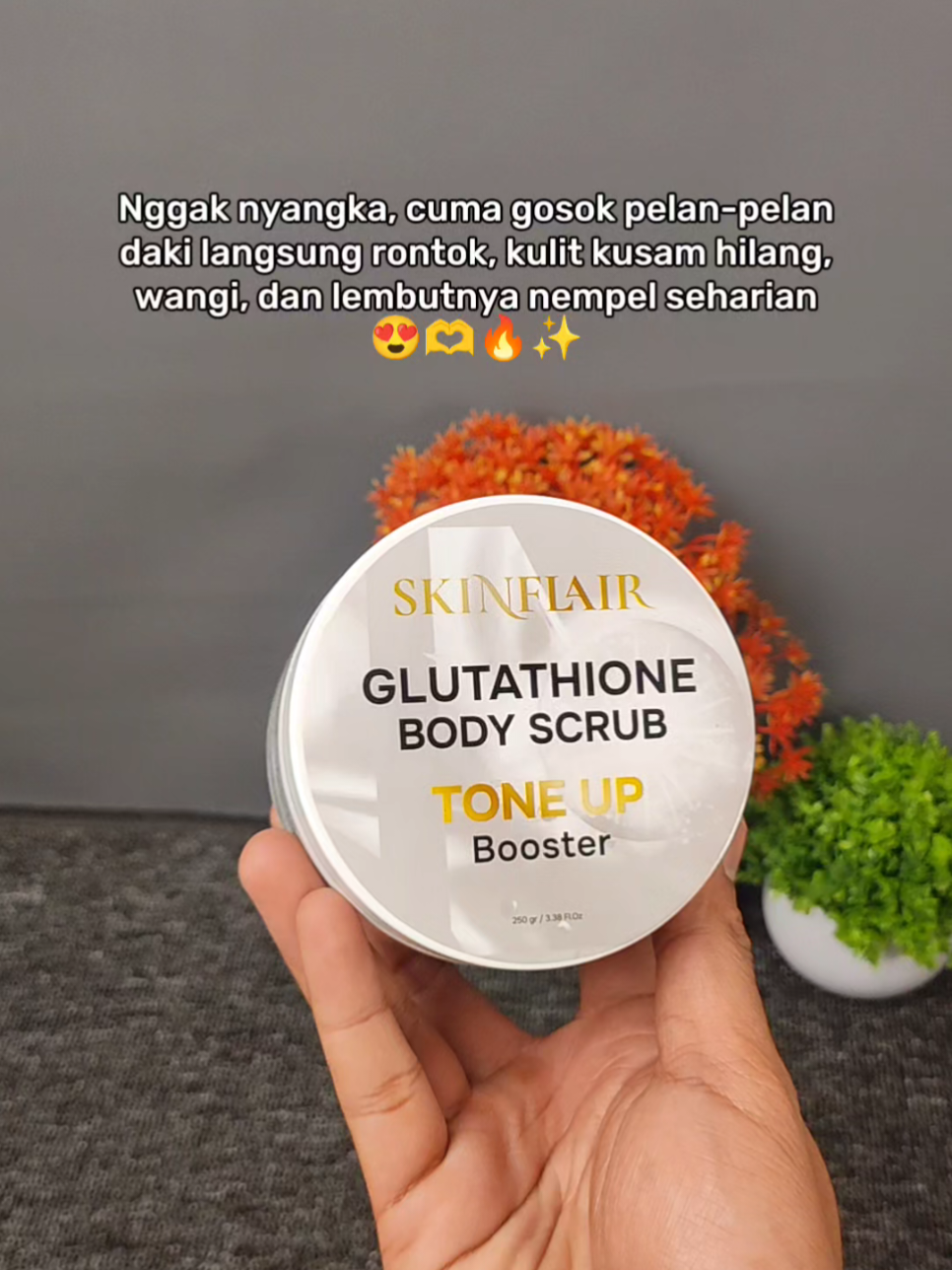#bodyscrub #bodyscrubpemutih #glutathione #toneup #skinflairbodyscrub 