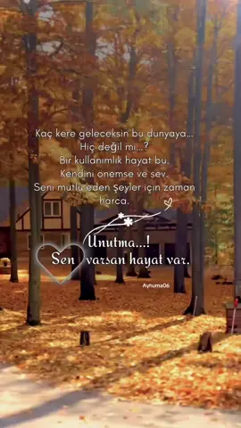 Unutma sen varsan hayat var.! 🌻 #hayat #ben #mutluol #sözkervanı #beniöneçıkart 
