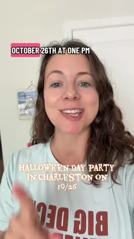 Halloween day party for my fellow early birds in Charleston at Dalila’s on October 26 at 1pm! Sign up for my newsletter to attend! #charlestonsc #halloweenparty