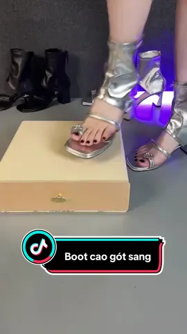 Giày boot cao gót xỏ ngón sang tôn dáng.Mẫu mới 2025 #caogot #caogotdep #giaydep #giaydepxinh0201 #vairal 