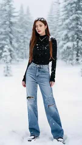 Walking through snow. Realistic ai video on TikTok 