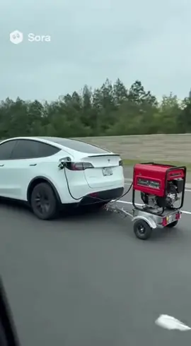 Mobile Charging Station #DIYTesla #EVHack #RoadsideEngineering #RangeAnxietyFix #TeslaMods #PowerLoop #TechFails #charged 