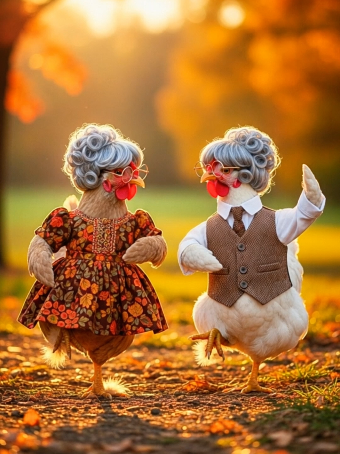 🐥 When Chickens Turn Into Grandmas | Funny Dancing Chicken Short 💃 Chickens wearing grey wigs and glasses, dancing like they’ve lived a thousand cozy lives. 👵🐔 Art meets comedy — and chickens steal the show. If you need a laugh and a little warmth today — welcome to the grandma chicken club! 😂💛 funny chicken video, comedy short, cute animals dancing, funny short, cozy humor, grandma chickens, funny wigs, dancing hens, cute short video, feel good short, dancing chickens in wigs