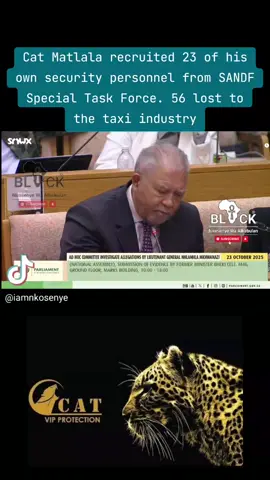 Cat Matlala recruited 23 of his own security personnel from SANDF Special Task Force. 56 lost to the taxi industry. #BhekiCele #nhlanhlamkhwanazi #adhoccommittee #senzomchunu #PKTT 