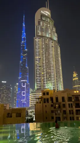Night swim Dubai 😍🇦🇪😁🫵🏼🏊❤️ The Dubai edetion hotel 🏨❤️
