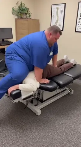 Chiropractor BREAKS adjustment table!!  #ai #ByteSizedAi #funnyvideos #viralvideo #chiropractor 