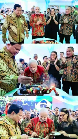 Rayakan Ulang Tahun Bersama. #prabowo #lulapresidente #brasil #indonesia🇮🇩 