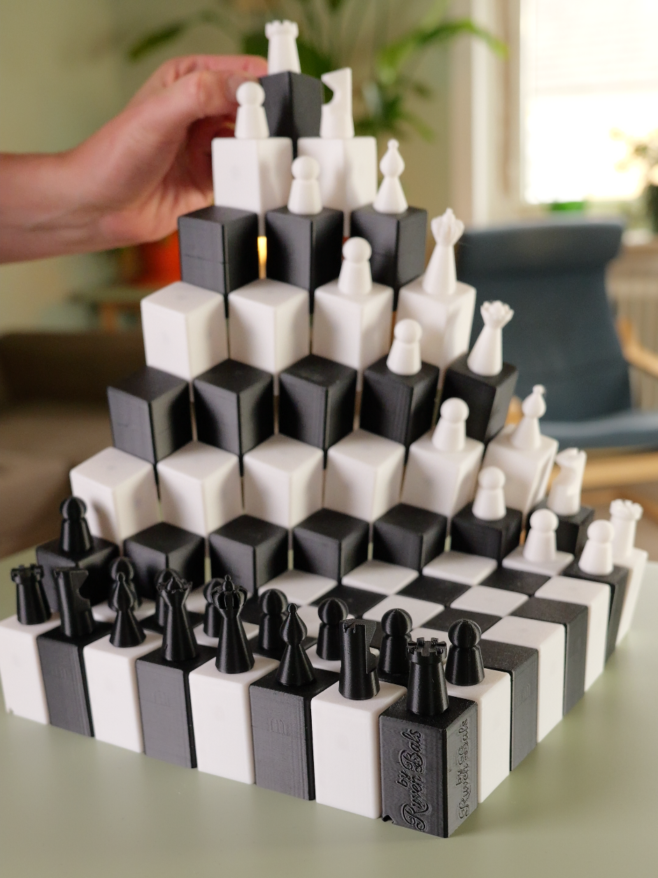 Is this even chess anymore?  Files to 3D print your own through the link in my Bio.  #3dprinting #chess #boardgames 