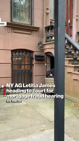New York Attorney General Letitia James was seen exiting her Brooklyn brownstone for a federal arraignment on mortgage fraud charges in Virginia. James will appear in court at 11 a.m. on Friday, after being indicted by a federal grand jury for bank fraud. Read more at the link in our bio.
