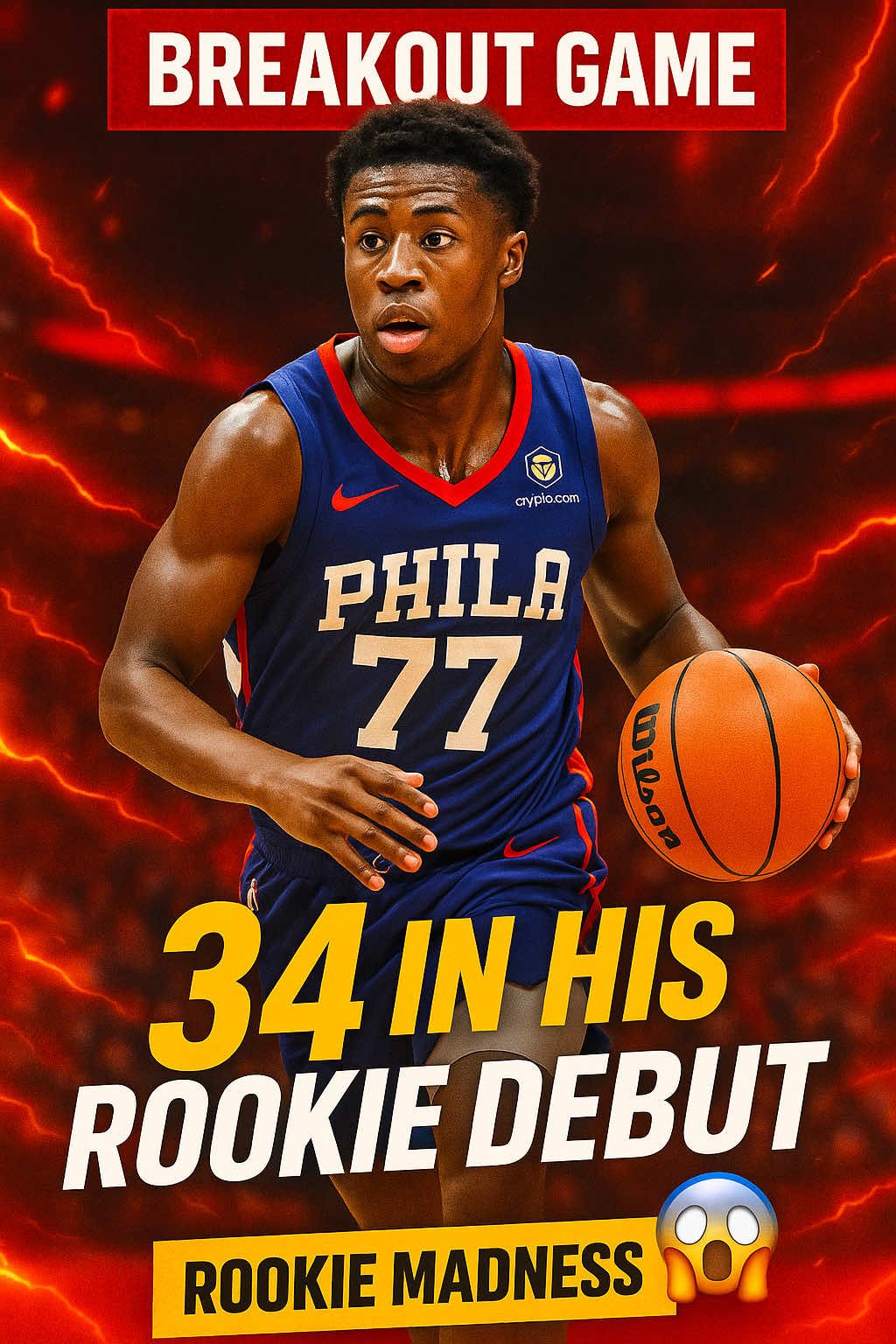 VJ EDGECOMBE WITH ONE OF THE GREATEST NBA DEBUTS IN NBA HISTORY FOR THE PHILADELPHIA 76ERS #phillytiktok #philadelphia76ers #vjedgecombe 