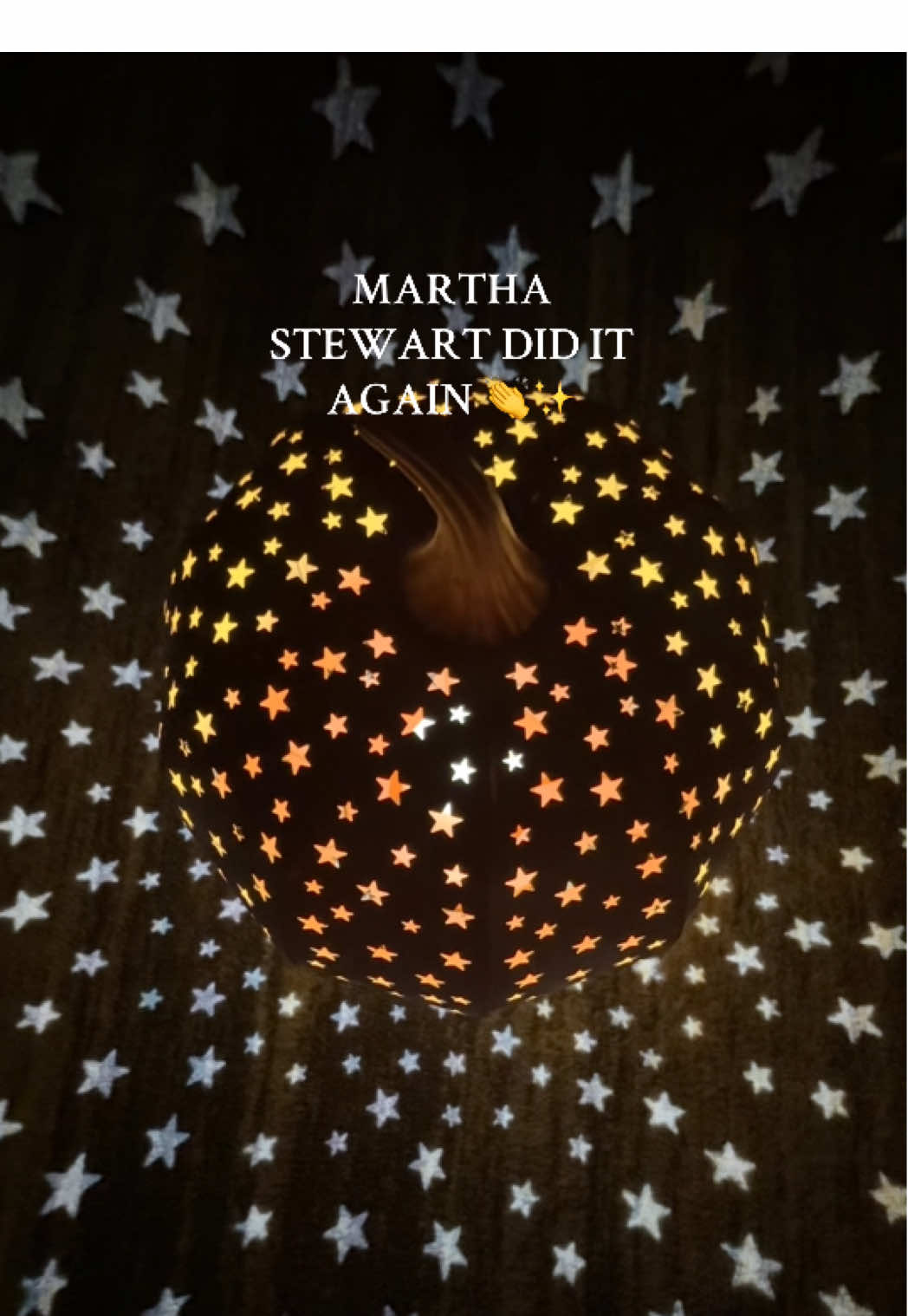 The 15-inch Martha Stewart Stargazer Pumpkin is so magical 🎃✨ It lights up with star-shaped cutouts that cast the prettiest glow on your table, porch, or mantle. Made of metal, super durable, and perfect for both Halloween and Thanksgiving decor! @QVC, Inc  #TikTokShopCreatorPicks #MarthaStewart #FallDecor #PumpkinDecor #HolidayHome