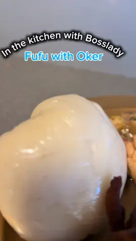 Fufu with Oker first time  In the kitchen with bosslady ✨ #fufu #okrasoup #african #suriname🇸🇷 