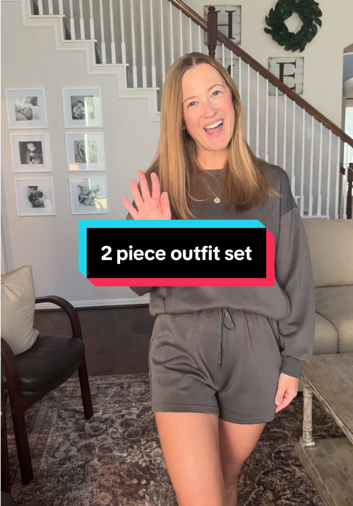 Check the price out on this set with free shipping too! Cutest 2 piece outfit set! Can’t believe you get both pieces for this price 😍 sweater + shorts, so cute, so comfy, and free shipping! #tiktokshopcreatorpicks #outfit #OOTD #outfitoftheday #2pieceset 