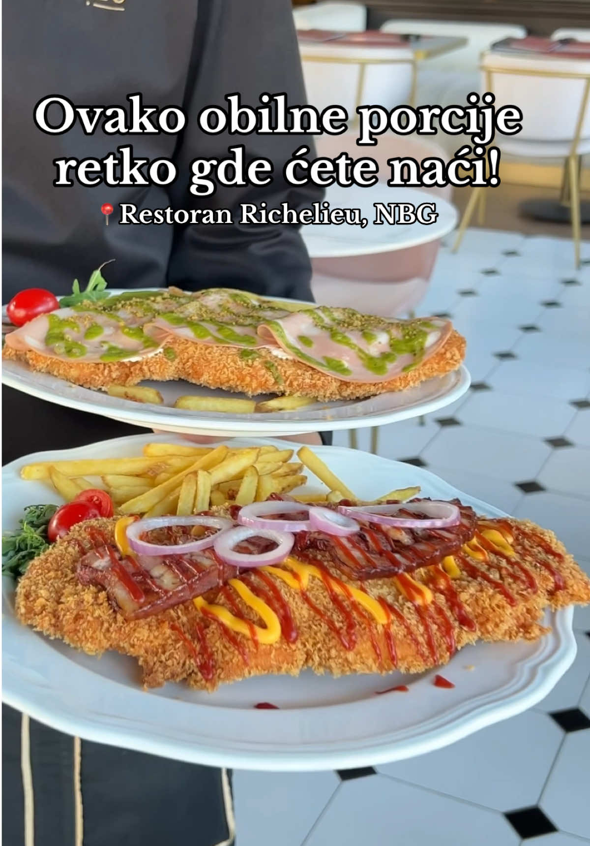 Ovako obilne porcije retko gde ćete naći! Restoran Richelieu, Novi Beograd #balkanfyp #hrana  #beograd #preporuka #restorani      