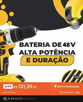 ✔️ Parafusadeira Furadeira 48V 2 Baterias Com Maleta e Acessórios Completo