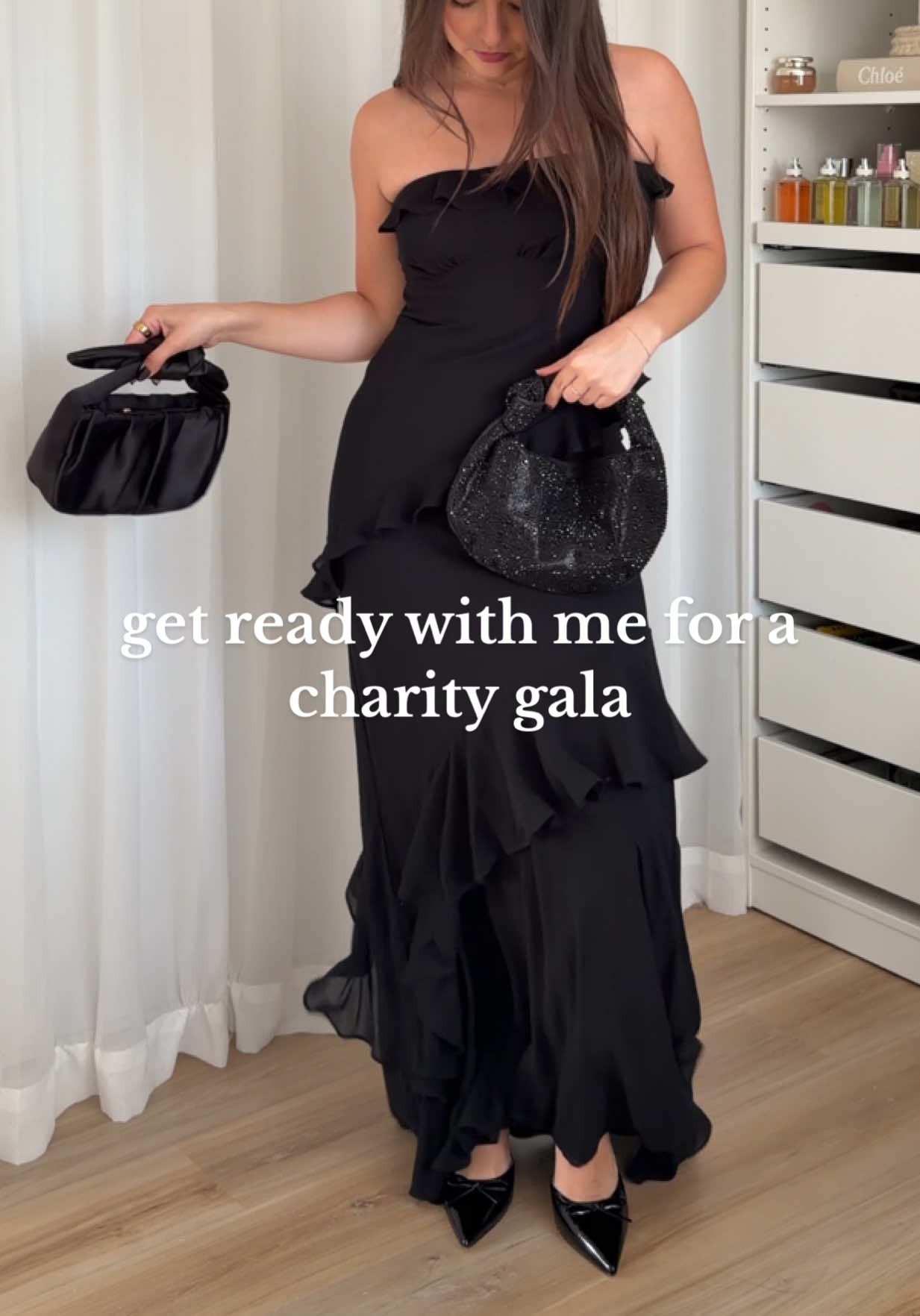 get ready with me for a gala for the Good Shepherd Shelter ♥️ clueless as to what someone wears to something like this but ended up loving the final look ✨  #charityevent #getreadywithme #grwm #blackdress   @DSW @BILLINI SHOES @Lulus @Olive & June 