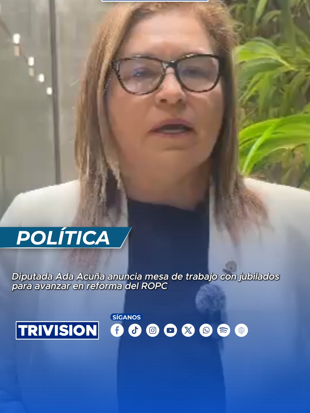 🔴 #NoticiasTrivisión | La diputada oficialista Ada Acuña informó que la próxima semana participará en una mesa de trabajo convocada por los grupos de jubilados con el fin de buscar consenso sobre la reforma al Régimen Obligatorio de Pensiones Complementarias (ROPC), para impulsar su iniciativa de entregar el 100% del ROPC a los pensionados.
